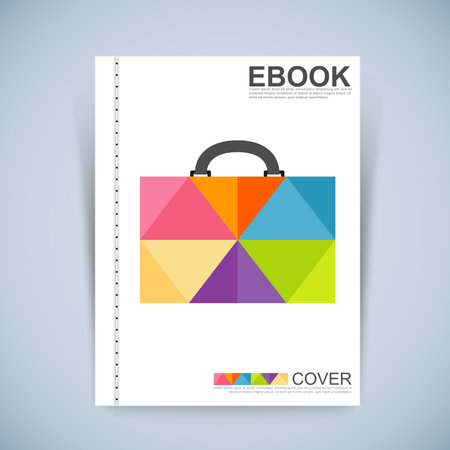 Cover Book Digital Design Minimal Style Templateのイラスト素材