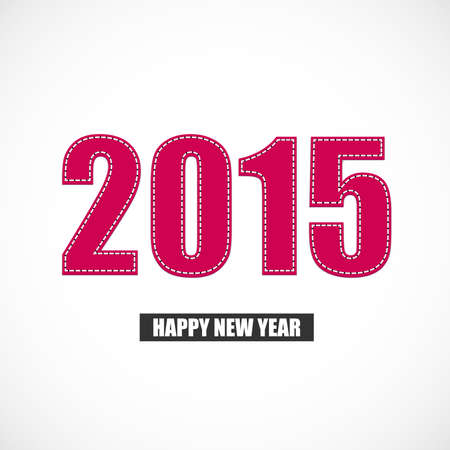 Happy new year 2015 creative greeting card designのイラスト素材