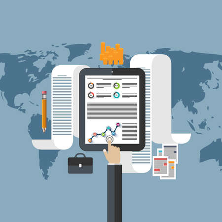 Flat design concepts for strategic planningのイラスト素材