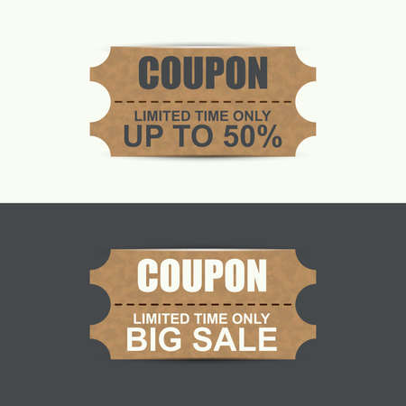 Vintage sale couponsのイラスト素材