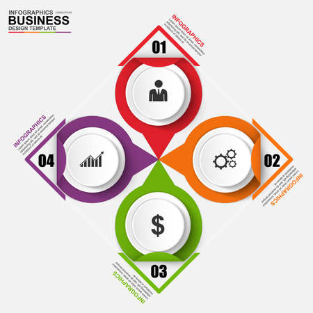 Infographic marketing design templateのイラスト素材