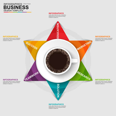 Abstract 3D digital business arrow Infographicのイラスト素材