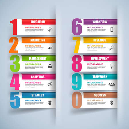 Abstract 3D digital business marketing Infographicのイラスト素材