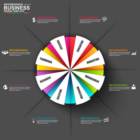 Infographic marketing diagram vector design templateのイラスト素材