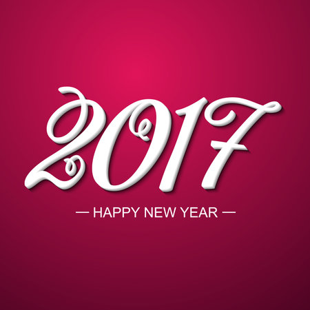 Happy New Year 2017 background. Calendar template. Celebration background. 3D text on shadow....