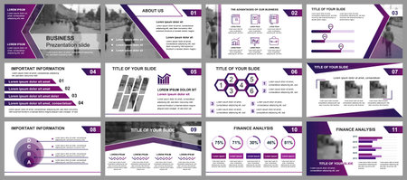 Business presentation slides templates from infographic elements. Can be used for presentation...