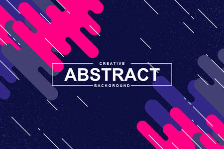 Unique design with dynamic shapes in memphis style. Colorful bright background for landing page, web banner or wallpaper. Contemporary composition, cover template with header vector Illustration.のイラスト素材