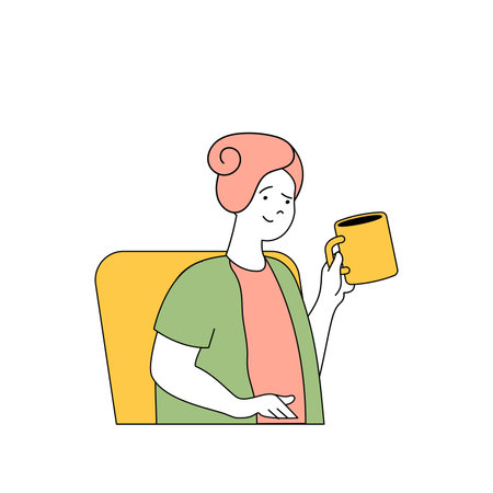 Beauty salon concept with cartoon people in flat design for web. Woman with towel on head getting care cosmetology procedures in spa. Vector illustration for social media banner, marketing material.のイラスト素材