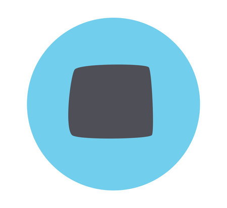 Stop button in flat design. Interface sign for audio record control. Vector illustration isolated.のイラスト素材