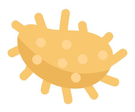 Virus bacteria in flat design. Microscopic infection germ bacillus. Vector illustration isolated.のイラスト素材