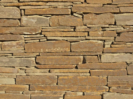 Stone wall, flat stacked background and textureの写真素材