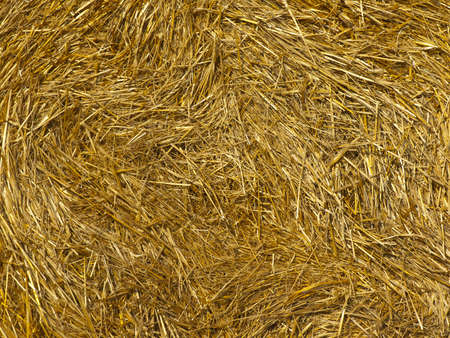 Golden background from a bale of fresh strawの写真素材
