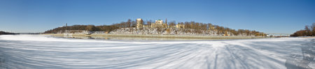 Panoramic photo of the Gomel Palace of Paskevich. Soft focusの写真素材