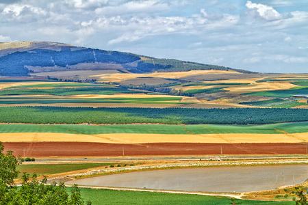 Colorful Golan Heights Israel Spring in Mayの写真素材