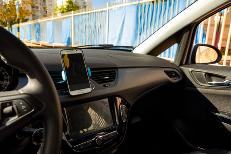 Universal mount holder for smart phones. Car dashboard or wind-shield holder bracket for mobile...