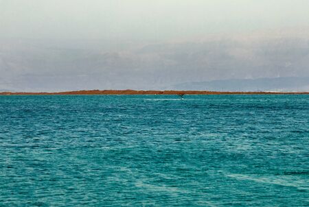 Dead Sea, is a salt lake bordering Jordan to the north, and Israel to the west. Its surface and shores are 430.5 metres 1,412 ft below sea level.の写真素材