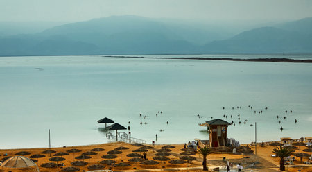 Dead Sea, is a salt lake bordering Jordan to the north, and Israel to the west. Its surface and...