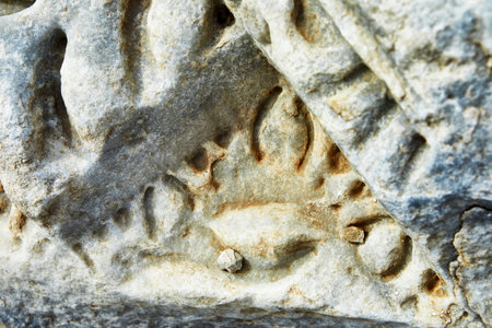 Natural stone texture and surface background in gray shade.の写真素材