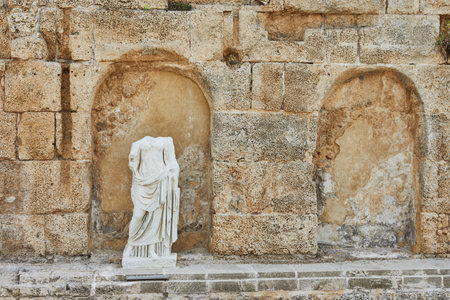 Rishon Lezion, Israel - October 24, 2020: View of the excavations of Herod's palace in Caesarea Maritima National Park.のeditorial素材