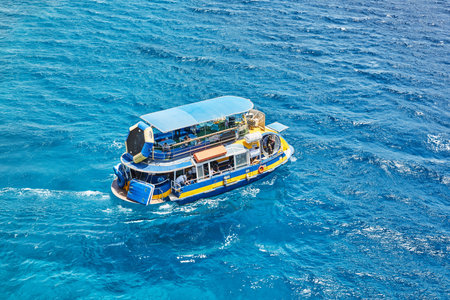 Pleasure boat for travel in the Red Sea, in Israel.