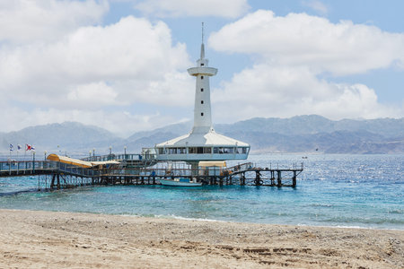 Underwater Observatory, cafe and observation deck on the Red Sea in Eilat.