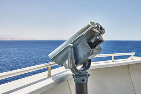 The observation deck is located above the observatory for sightseeing with binoculars.の写真素材