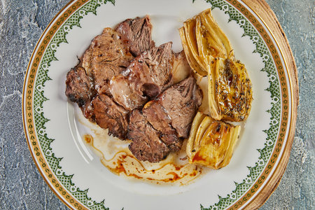 Chicory stewed on board. Exquisite French food.