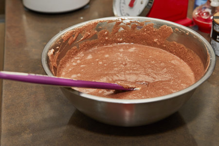 Bowl on the counter with the ingredients mixed and ready to make pie
