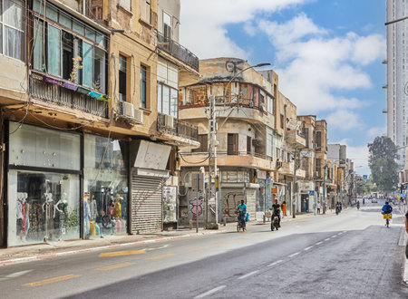 Eilat Street in Jaffa is a continuation of the Jaffa Road to Jerusalem Boulevard.のeditorial素材