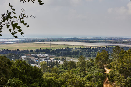 View from Zichron Yaakov of the sea and the vast expanses of Israel.