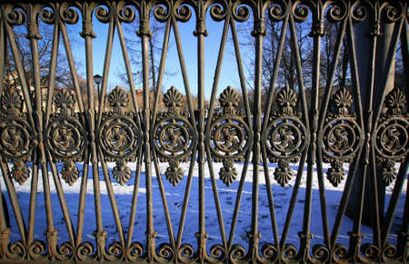 Ornament with Solstice on the fenceの写真素材