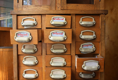 Pharmacy wooden storage