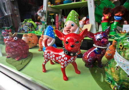 Figurine of the little red doggieの写真素材