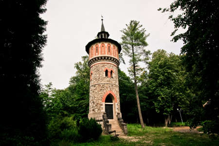 Old water tower near the Sychrov castleのeditorial素材