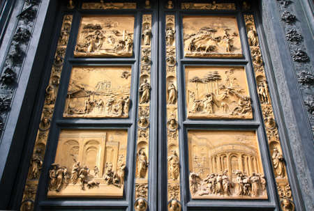 Golden Gate of the Baptistery. Florenceの写真素材