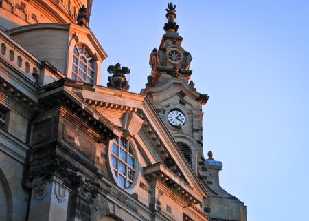 Clock tower of Frauenkirche, Dresden