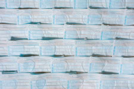 A lot of medical face masks