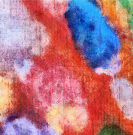 Close up oil paint abstract background. Art textured brushstrokes in macro. Part of painting. Old style artwork. Dirty  texture. Modern pattern. Chaotic splashes. Multi-colors design.の写真素材
