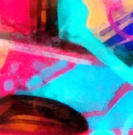 Close up oil paint abstract background. Art textured brushstrokes in macro. Part of painting. Old style artwork. Dirty watercolor texture. Modern pattern. Chaotic splashes. Multi-colors design.の写真素材