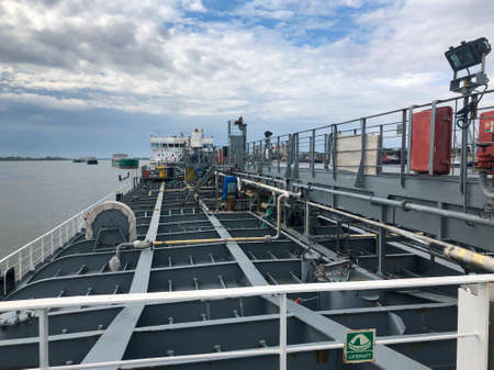 Sea tanker. In the modern world, sea freight plays a very important role. The photo shows a marine tanker for the transport of petroleum productsの写真素材