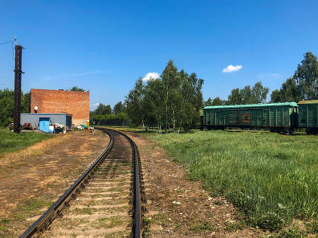 Railway line. Cargo transportation by rail has been in great demand for centuries. Railway lines run through every major city and connect countriesの写真素材