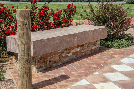 Cement benchの写真素材