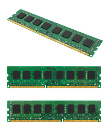 DDR3 RAM for computer, isolated on white background