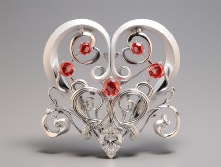 An abstract product in the shape of a heart. Heart greeting.の素材