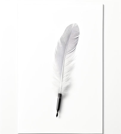 Writing Pen. Pen and paper for writing. Old writing penの素材