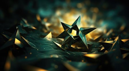 Star. The birth of a star. A golden starの素材