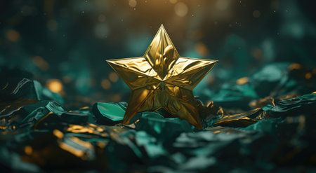Star. The birth of a star. A golden starの素材