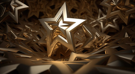 Star. The birth of a star. A golden starの素材
