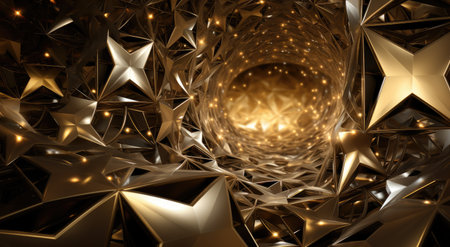 Star. The birth of a star. A golden starの素材