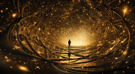 Star. The birth of a star. A golden starの素材